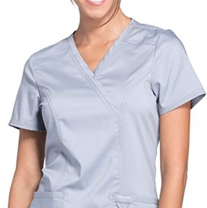 Cherokee Workwear Revolution Women Scrubs Top Mock Wrap WW610 size xl
